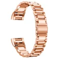 thumbnail image 4 of FIEWESEY Metal Watchband Compatible with Fitbit Charge 2 Quick Easy Fit Stainless Steel Wristband Strap Replacement for Charge 2 Smartwatch Accessory,Rose Gold, 4 of 5