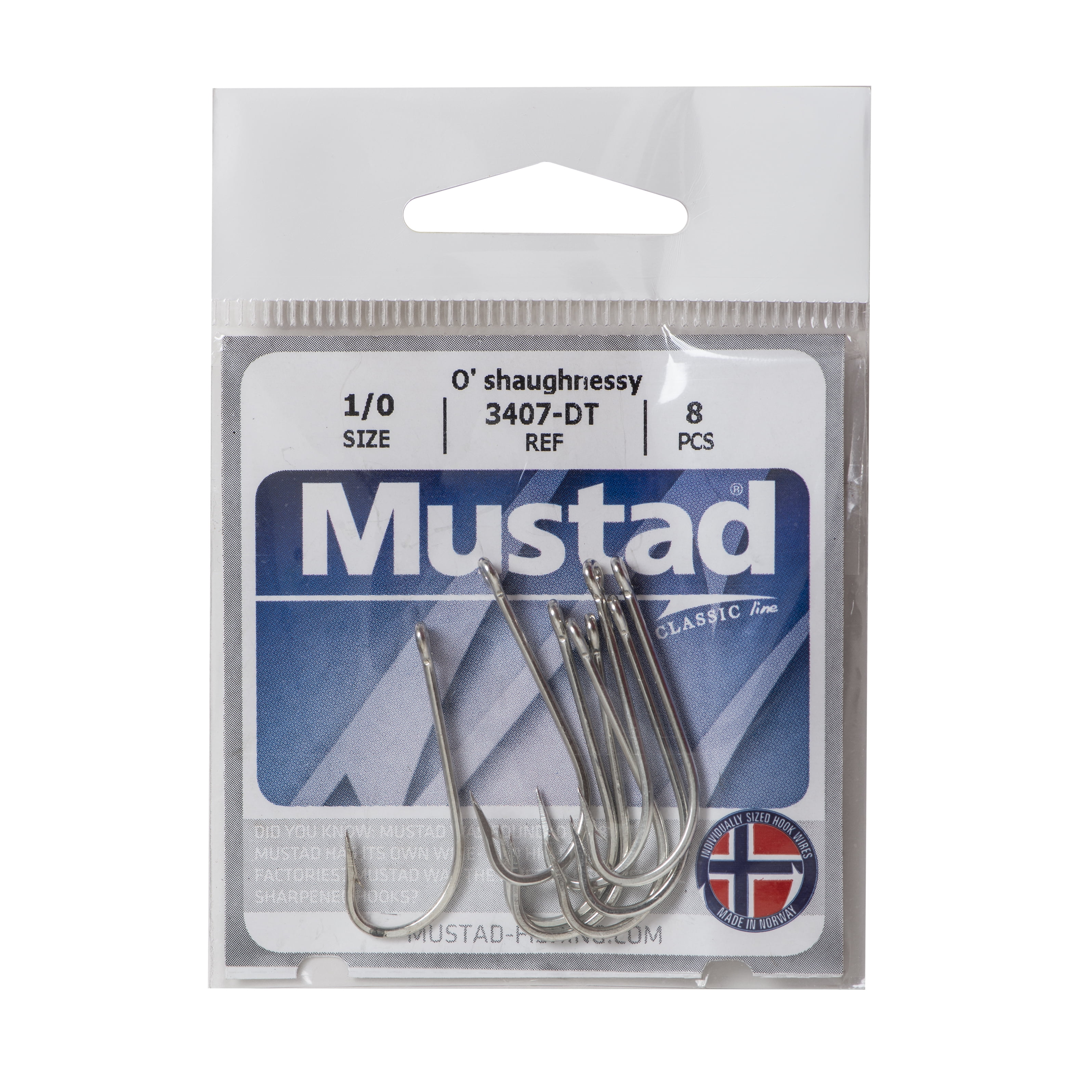 (3 pack) Mustad O'Shaughnessy Hook - Size: #6 (Duratin) 10pc