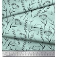 thumbnail image 3 of Soimoi Green Cotton Poplin Fabric Flower Leaves Print Fabric by the Yard 58 Inch Wide, 3 of 3