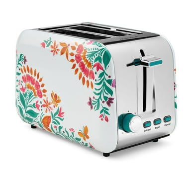 The Pioneer Woman 2-Slice Toaster, Folk Geo Print with Removable Tray