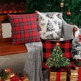 thumbnail image 4 of Christmas Pillow Covers 18x18 Inch Set of 2 Christmas Tree Decorative Black Red Buffalo Plaid Throw Pillows Winter Christmas Decor for Home Couch 37, 4 of 6