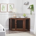 thumbnail image 3 of UniPaws UH5166 Large Corner Dog Crate -  Walnut, 3 of 6