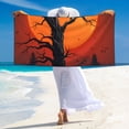 thumbnail image 5 of Picia Yellow Castle Sunset Tree Print Silver Fox Velvet Beach Towel,Quick-Dry Beach Towel,Lightweight Travel Towel,Portable Beach Towels, 5 of 6