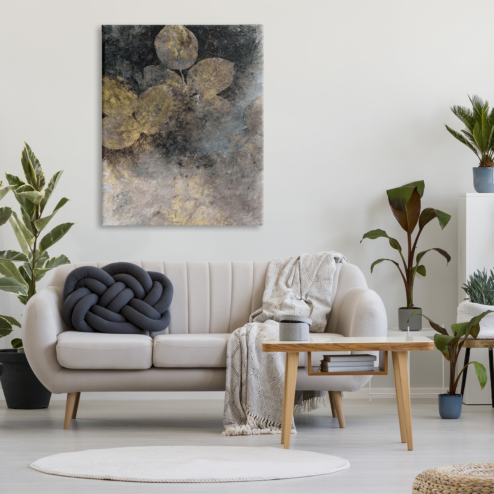 Stupell Industries Abstract Forest Leaves Abstract Painting Gallery Wrapped Canvas Art Print Wall Art, 36 x 48