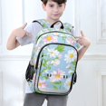 thumbnail image 6 of FORMRS Unisex School Backpack 17" Student Travel Bag with Laptop Compartment, Blue Floral, 6 of 7