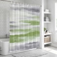 thumbnail image 6 of Sage Green Gray Shower Curtain, Waterproof Shower Curtains for Bathroom, Neutral Abstract White Ombre Texture Washable Fabric Bathtub Curtain Set Bath Decor with 12 Hooks Standard 72"x72", 6 of 8