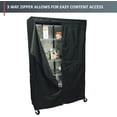 thumbnail image 2 of Covered Living Storage Shelving unit cover, fits racks 48"Wx18"Dx72"H in Black, 2 of 8