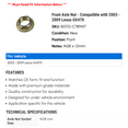 thumbnail image 2 of Front Axle Nut - Compatible with 2003 - 2009 GX470 2004 2005 2006 2007 2008, 2 of 2