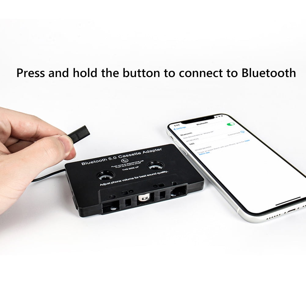 VAORLO-Adaptateur de Cassette Universelle Bluetooth 5.0, Convertisseur de  Musique Stéréo avec Micro, pour Voiture