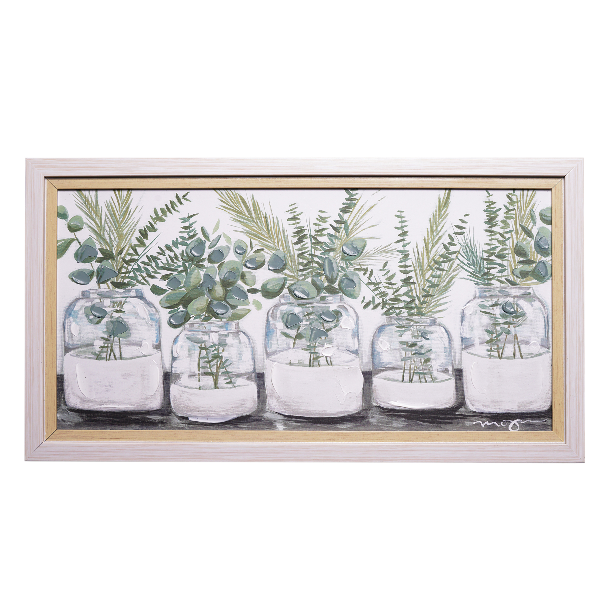 Crystal Art Gallery Double Framed Botanical Wall Art, 12x22 photo 2