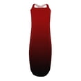 thumbnail image 4 of SMihono Été Boho Maxi Robe pour les Femmes Plus Size Femmes Imprimé Cou Sans Manches devant Longue Robe Plage Swing Sundress, 4 of 5
