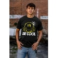 thumbnail image 5 of Be Cool Three Eyed Happy Face Smile Men's Graphic T Shirt Tees Brisco Brands S, 5 of 6