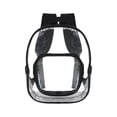 thumbnail image 1 of Mochila transparente Lksixu, pequeña y resistente, transparente, con bolsillo frontal y bolsillos laterales de malla, de plástico transparente con correas acolchadas, ideal para viajes y conciertos., 1 of 8