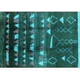 thumbnail image 1 of Ahgly Company Indoor Rectangle Solid Turquoise Blue Modern Area Rugs, 8' x 12', 1 of 4