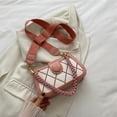 thumbnail image 5 of Fashion diamond bag shoulder slung shoulder bag vintage classic purse clutch bag - pink, 5 of 5