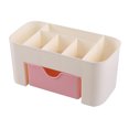 thumbnail image 4 of Caja organizadora de maquilje de 6 comptimentos con cajón pa pinceles cosméticos de lápices biales - Rosa Rosado Macarena Vitrina de almacenamiento de cosméticos, 4 of 6