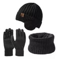 thumbnail image 3 of Set Conjunto Bufanda,gorro Y Guantes Tejidos Hombre Mujer, 3 of 7