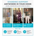 thumbnail image 2 of Stander Wonder Pole Plus, Security Pole and Curve Grab Bar, Bathroom Safety Rail for Elderly, Tension Mounted Floor to Ceiling Safety Assist Handle for Seniors, Supports 300 lbs, Graphite, 2 of 9