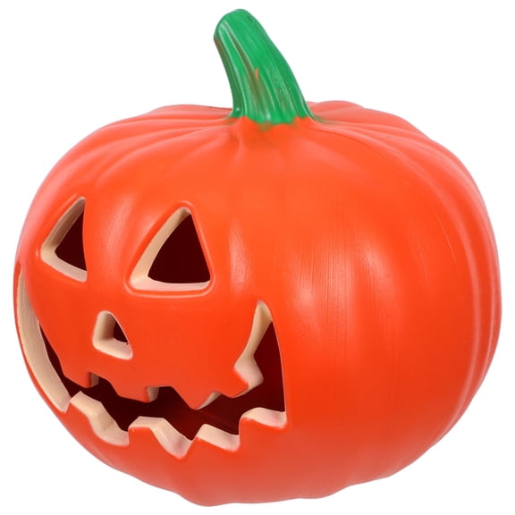 C Halloween Pumpkin Light: Halloween Led Pumpkin Lantern, Outdoor Decor Lighted Figurines, Orange Plastic, 8.26 Inch, Fall Harvest Decor for Porch, Haunted House, and Party Supplies