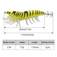 thumbnail image 4 of Señuelo Luminoso para Pesca Mar Camarón Patas Blandas Anzuelos Calamar Cebo () Amarillo, 4 of 4