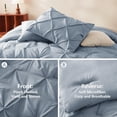thumbnail image 2 of Juego de edredón CozyLux Queen, azul grisáceo, con cama de 7 piezas en una bolsa, 2 of 3