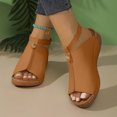 thumbnail image 2 of Lightweight Orthopedic Sandals Wedge Platform Diabetic Shoes Wide Width Summer Slip On Arch Support, 2 of 8