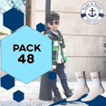 thumbnail image 2 of Yacht & Smith Children & Kids Wholesale Bulk Sports Crew, Athletic Case Pack Socks, by SOCKS'NBULK (48 Pairs White USA, Kids 4-6 (Shoe size 7-10)), 2 of 6