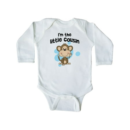 

Inktastic I m The Little Cousin-monkey-blu Gift Baby Boy Long Sleeve Bodysuit