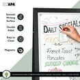 thumbnail image 4 of Ilyapa Wooden Dry Erase A Frame Sign - Magnetic Whiteboard Sidewalk Menu Board Outdoor - Menu Display for Restaurant, Food Truck - 58x27 inch - Black, 4 of 6