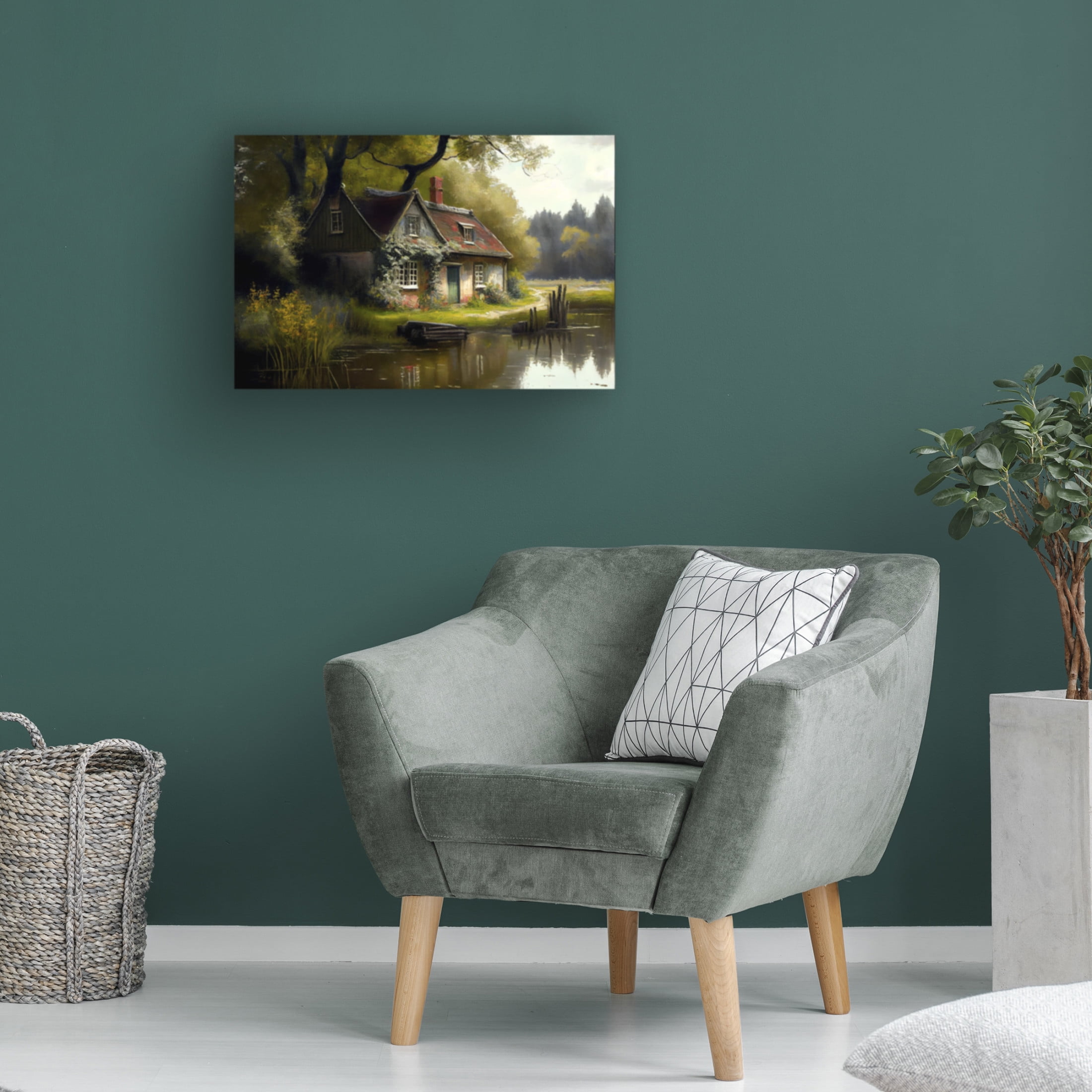 Canvas Wall Art - Sasha 'Cabin VI' Wall Art for Living Room, Bedroom, or Office Décor by Trademark Fine Art - 32 x 22 Inches