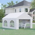 thumbnail image 2 of Barara King Outdoor Canopy Tent, Patio Portable Canopy,13' x 16.5' Heavy Duty Party Tent & Carport with Removable Sidewalls and Double Doors, White, 2 of 11