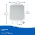 thumbnail image 6 of Kenney Gray Square Fogless Suction Cup Mount Shower Mirror, 6 of 6