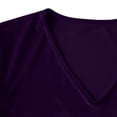 thumbnail image 6 of Stamzod Women's Velvet Long Sleeve V Neck formal Wedding Guest Maxi Dress Chiffon Patchwork Evening Party Long Dresses Purple XXL, 6 of 7