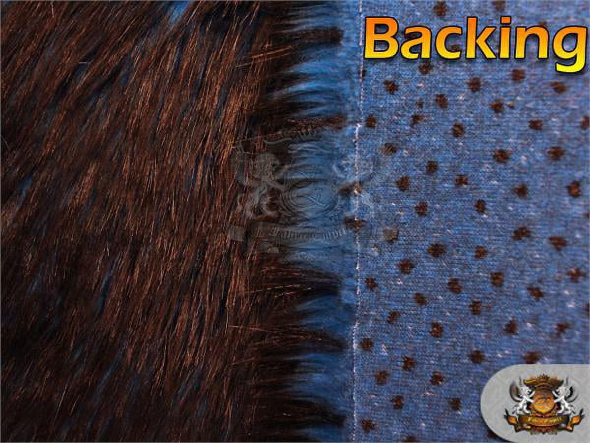 Faux Fur Long Pile ALASKAN HUSKIES Royal Blue Fabric / 58" Wide / Sold by the yard
