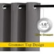 thumbnail image 2 of Gray Blackout Curtains for Bedroom 84 inches Long - Thermal Drapes Grommet Room Darkening Light Blocking Curtains Window Treatments for Living Room (2 Panels, W52 x L84, Grey),100% Blackout White, 2 of 7