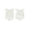 thumbnail image 3 of Baby Girls Romper, Sleeveless Off-shoulder Solid Infant Bodysuit Summer Clothes for Casual Daily, 3 of 10