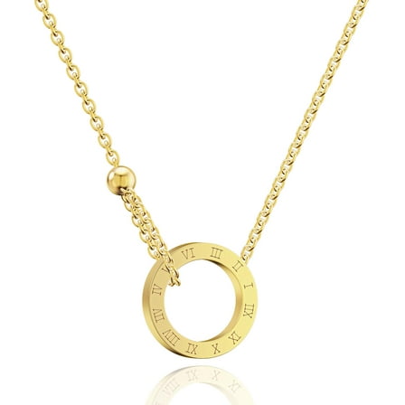 18K Gold Professionally Plated Pendant Necklaces for Women | Gold Necklace for Women | Slider Adjustable[k158]