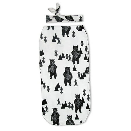 

AIMAOMI Baby Swaddle Wrap Blanket Organic Cotton Swaddle swaddling Headbands Set H