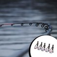 thumbnail image 3 of Soidarity Paquete de 5 puntas de ojo de guía de caña de pescar universal anillos de guía de línea de acero inoxidable accesorios de aparejos de pesca Pescar gris colorido talla 7 Soidarity OD027379-10, 3 of 5