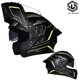 thumbnail image 3 of Casco modular de carreras con doble lente abatible, unisex, estándar para motocicleta, 3 of 5