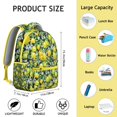thumbnail image 2 of Floral Lemon Students Backpack Cute Yellow Fruit School Bag with Bright Fresh Summer Pattern, Lightweight and Adjustable Strap, 2 of 6