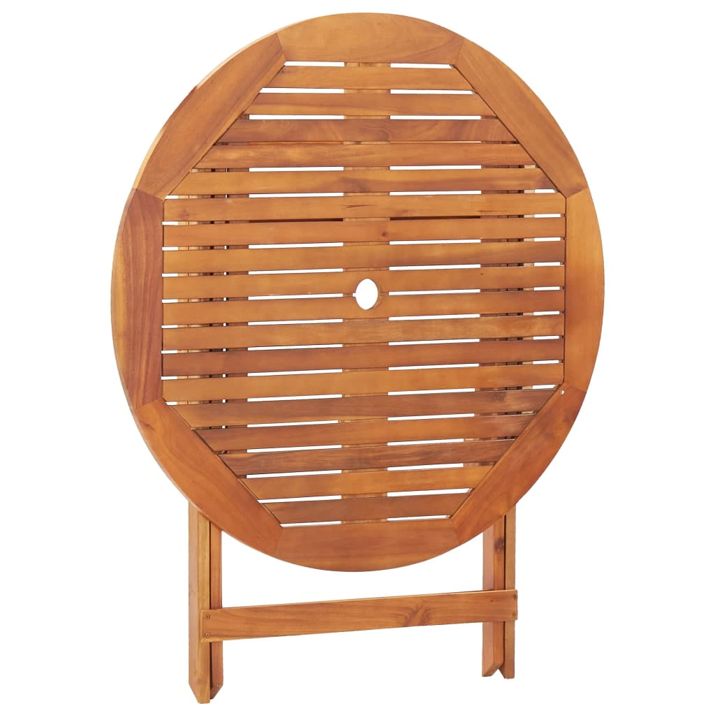 Lowestbest 35.4"x29.5" Folding Garden Table, Solid Acacia Wood Bistro Table with A Umbrella Hole Lowestbest 35.4"x29.5" Folding Garden Table, Solid Acacia Wood Bistro Table with A Umbrella Hole