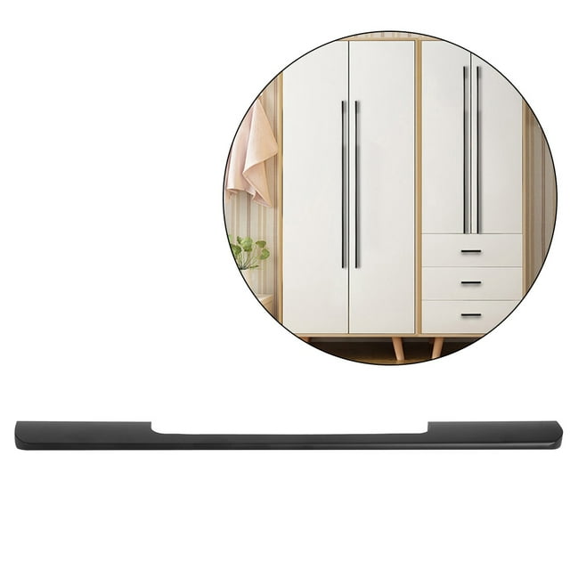 ZPSHYD Cabinet Pulls, 12.1 Inch Black Matte Aluminum Alloy Closet Drawer Pulls, Home Kitchen Furniture Hardware Accessories