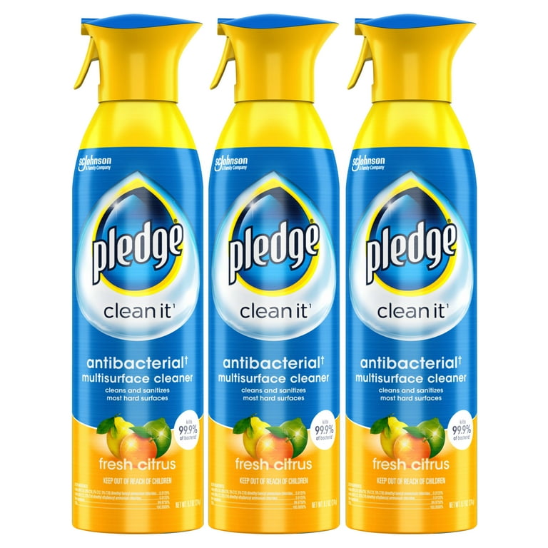 Pledge Antibacterial Multisurface Cleaner Spray, Fresh Citrus, 3-Pack photo 7