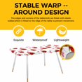 thumbnail image 4 of Red Roses Table Cloths for 8 Foot Rectangle Tables, Valentine's Day Floral Love White Country Patio Waterproof Elastic Fitted Tablecloths, Washable Rectangular Table Cover for Camping, 4 of 8