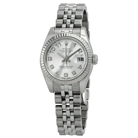Pre-owned Rolex Lady Datejust 26 Silver Dial Stainless Steel Jubilee Bracelet Automatic Watch
