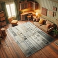 thumbnail image 3 of Ambesonne Neutral Decorative Rug Carpet, Abstract Ethnic Calm Colors, 5' 1" X 7' 5", Grey Ecru and Ivory, 3 of 5