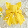 thumbnail image 5 of Akiihool Baby Girl Clothes Summer Baby Funny Bodysuits Rompers Outfits for Summer Casual (Yellow,12-18 Months), 5 of 5