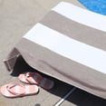 thumbnail image 6 of Cotton Orange Stripe Standard Size Chaise Lounge Chair Cover by Superior, 6 of 10