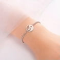 thumbnail image 5 of EOEMY Ying Yang Fibonacci Ratio Charm Bracelet Women Stainless Steel Box Chain Jewelry, 5 of 7